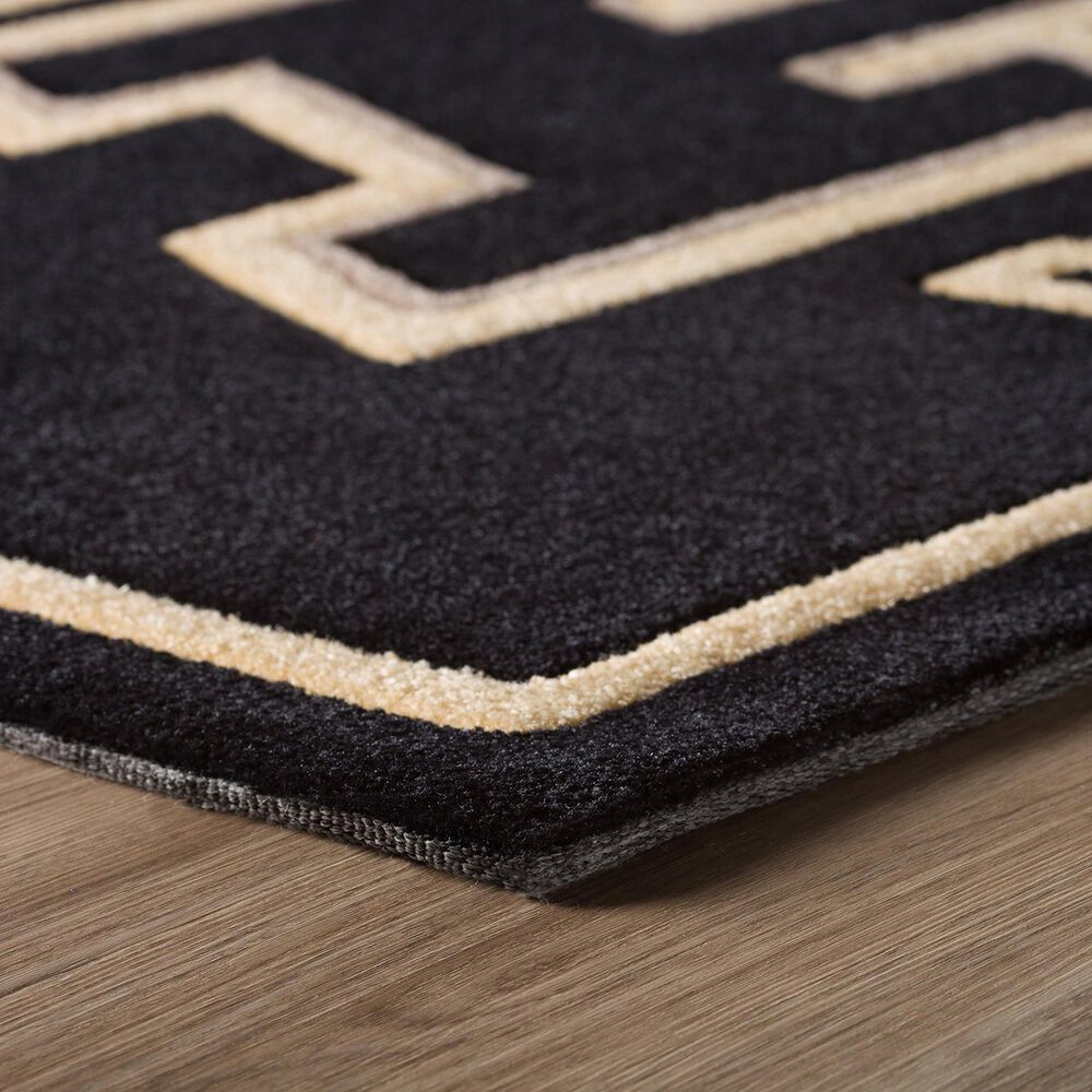 Luxury Sports Rugs NCAA Purdue Boilermakers 1'6" x 2'4" Black Scatter Rug Nebraska Furniture Mart