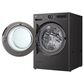 LG 5 Cu. Ft. Front Load Washer with 25 Wash Cycles and 7.4 Cu. Ft. Electric Dryer Laundry Pair in Black Steel, , large
