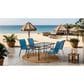 Furniture of America Roan Outdoor Dining Table with Umbrella Hole in Black - Table Only, , large