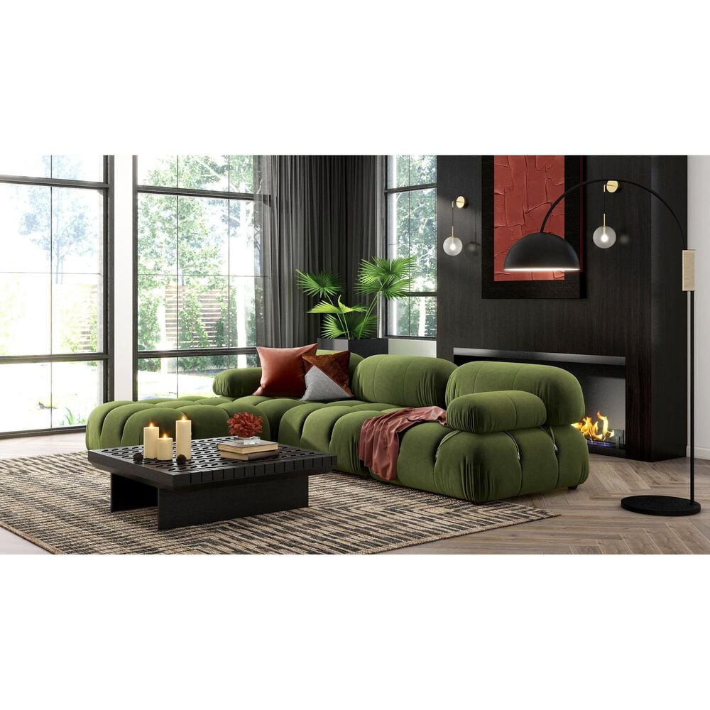 Jennifer Taylor Home Marcel Cocktail Ottoman in Olive Green, , large