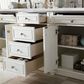 James Martin Vanities Bristol 72" Double Bathroom Vanity in Bright White with 3 cm Arctic Fall Solid Surface Top and Rectangular Sinks, , large