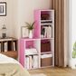 HOMLUX 4-Tier Open Shelf Display Organizer Bookcase in Pink and White, , large