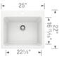 Blanco Liven 25" Dual Mount Laundry Sink in White, , large