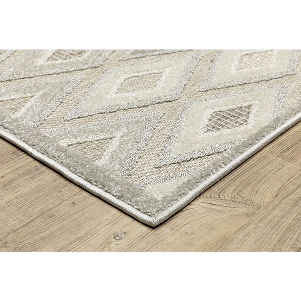 Oriental Weavers Tangier TAN02 2&#39;3&quot; x 7&#39;6&quot; Beige Runner, , large