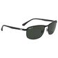 Ray-Ban Chromance Sunglasses with Dark Grey Lenses in Matte Black, , large