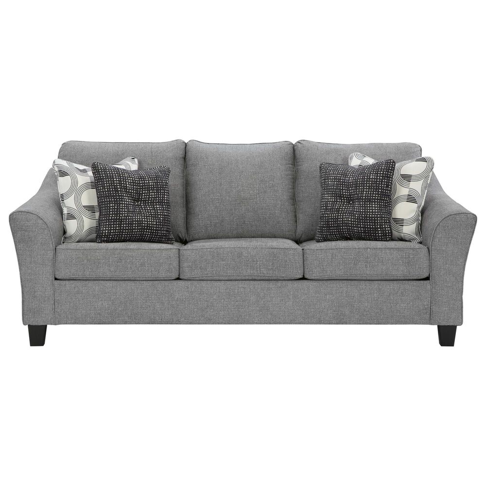 Signature Design by Ashley Mathonia Queen Sofa Sleeper in Smoke NFM