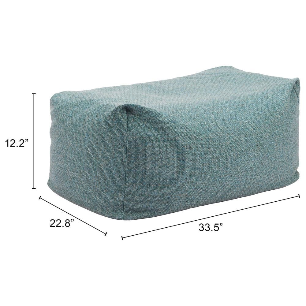 Zuo Modern Aroz Outdoor Ottoman in Green, , large