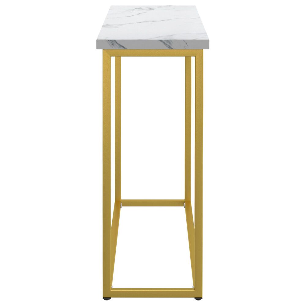 Golden Wave Furniture Driscoll Sofa Table in Gray, White and Gold, , large