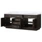 Lexora Home Abbey 84" Double Bathroom Vanity in Brown Oak with 2 cm White Carrara Marble Top and Rectangular Sinks, , large