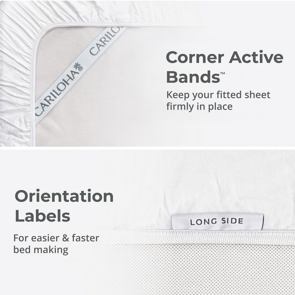 Cariloha Resort 3-Piece Twin XL Sheet Set in White, , large