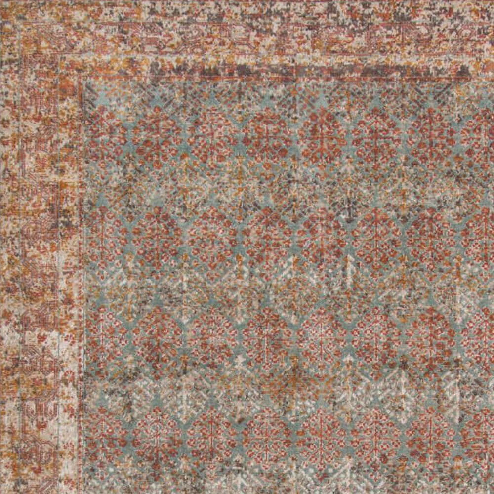 Amer Rugs Eternal 3&#39;11&quot; x 5&#39;11&quot; Sea Blue and Rust Area Rug, , large