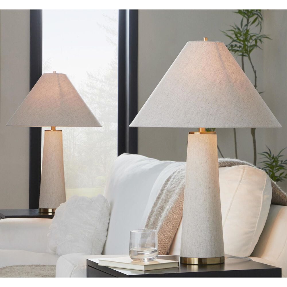 LumiSource Kona 28" Metal Table Lamp in Brass (Set of 2), , large