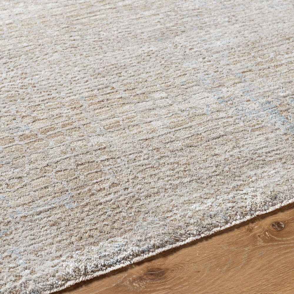 Surya Masterpiece Light Gray, Medium Gray and Ice Blue 2' x 2'11" Area Rug, , large