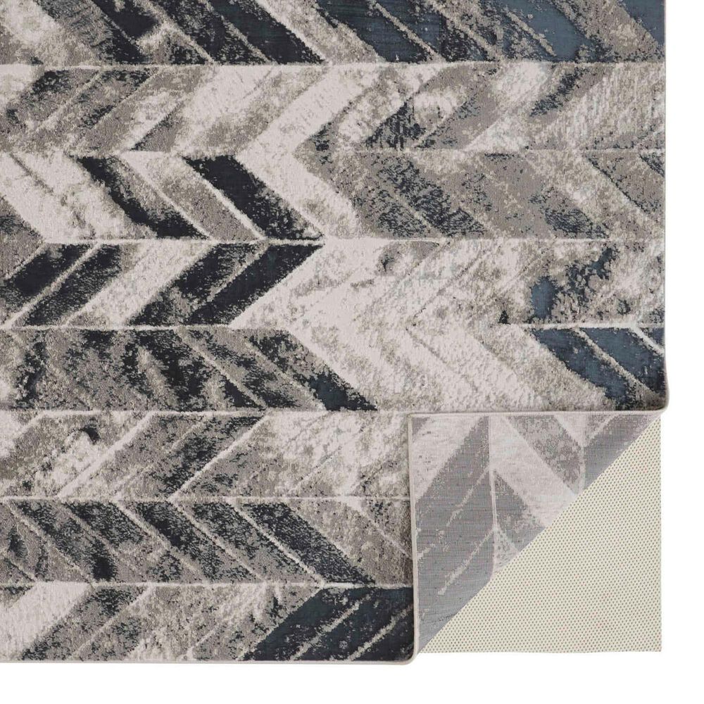Feizy Micah 3&#39;11&quot; x 6&#39; Gray and Silver Runner, , large