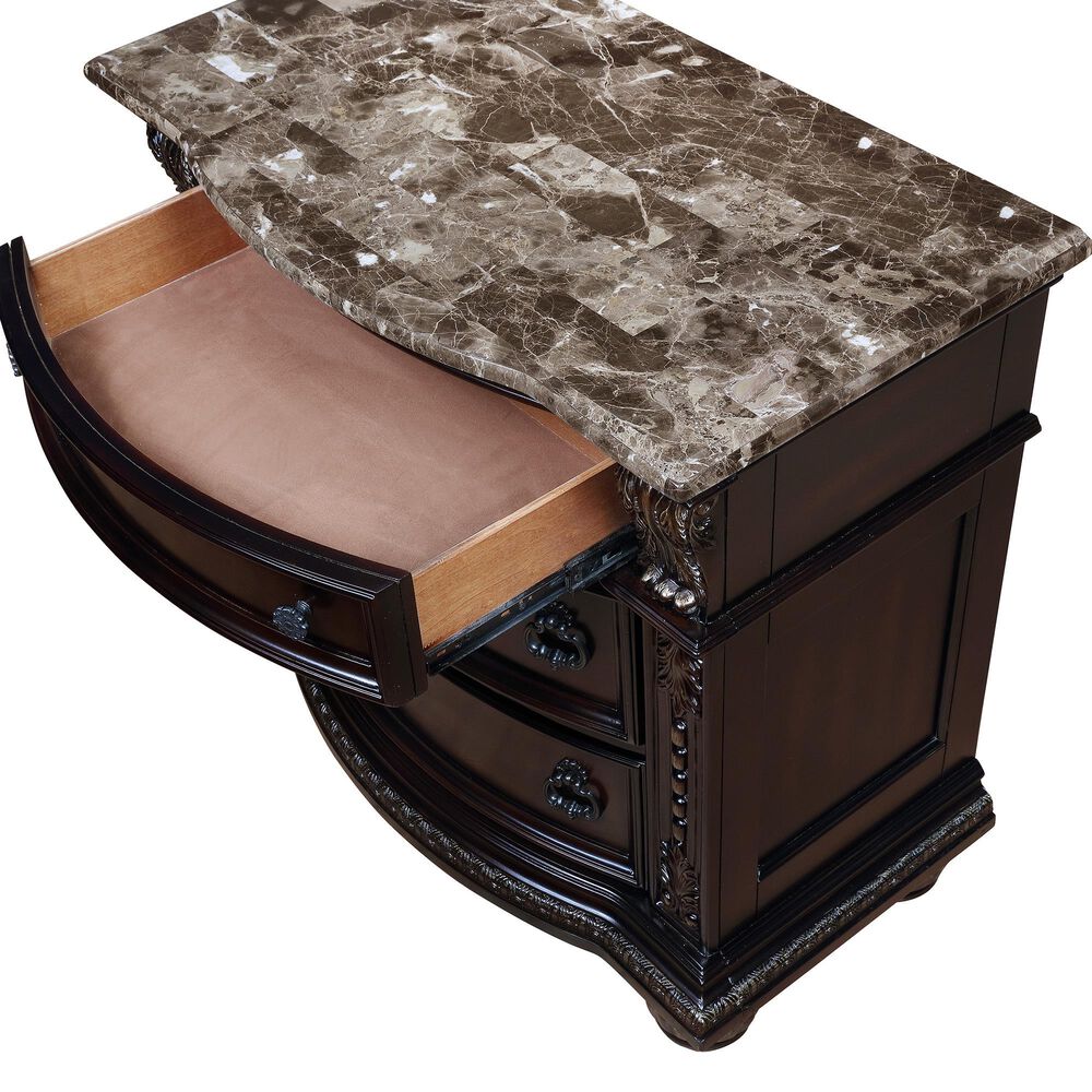 Crown Mark Stanley Nightstand in Rich Brown, , large