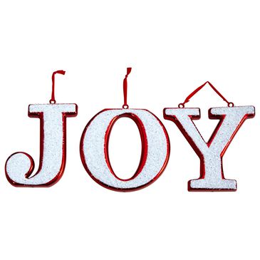 Nearly Natural Inc 8.5" JOY Holiday Ornament Set, , large