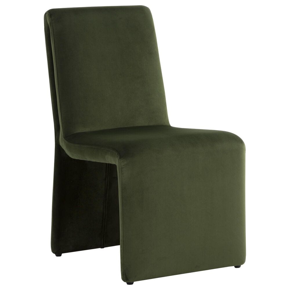 Club Collection By Sunpan Cascata Side Chair in Moss Green, , large