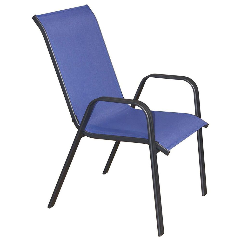 Redline Creation Inc. 7-Piece Patio Dining Set in Matte Black and Navy Blue, , large