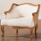 Baxton Studio Sylvestra Accent Chair with Honey Oak Frame in Beige, , large