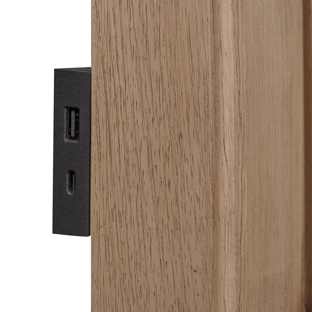 Riva Ridge Oxford 3-Piece Queen Sleigh Storage Bedroom Set in Tan with USB Ports, , large