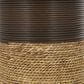 Maple and Jade 32" Seagrass Handmade Decorative Vase in Dark Brown and Light Brown, , large
