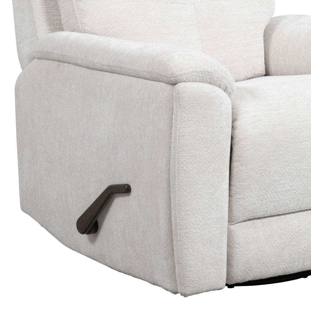 Flexsteel Refined Manual Swivel Gliding Recliner in Pearl, , large