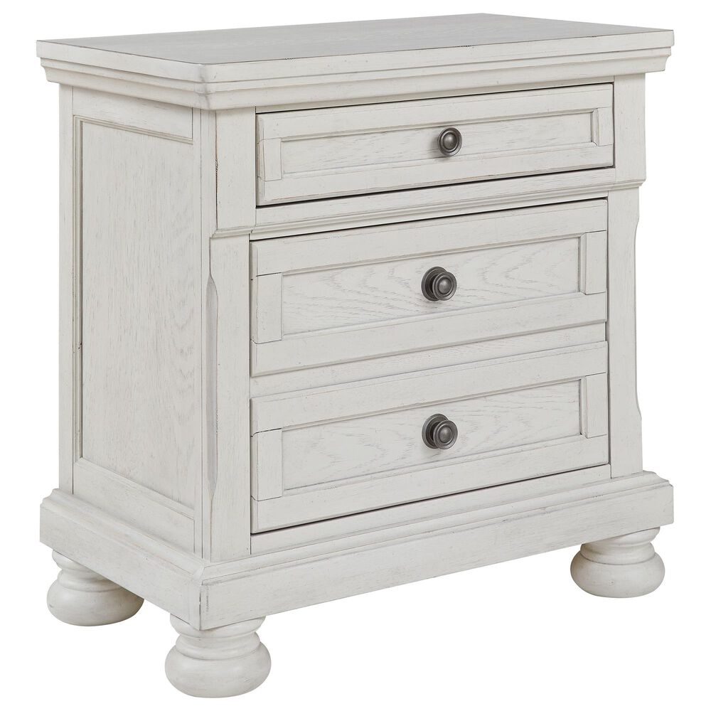 Ashley Robbinsdale 4-Piece Queen Storage Bedroom Set in Antique White, , large