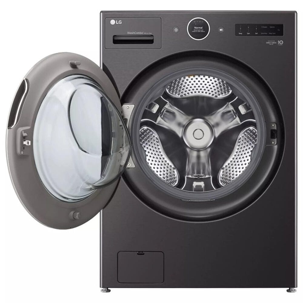 LG 5.0 Cu. Ft. Front Load Smart WashCombo All-in-One Washer/Dryer in Black Steel, , large