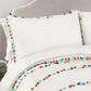 Triangle Home Fashions Boho Tassel 3-Piece Full/Queen Comforter Set in White, , large