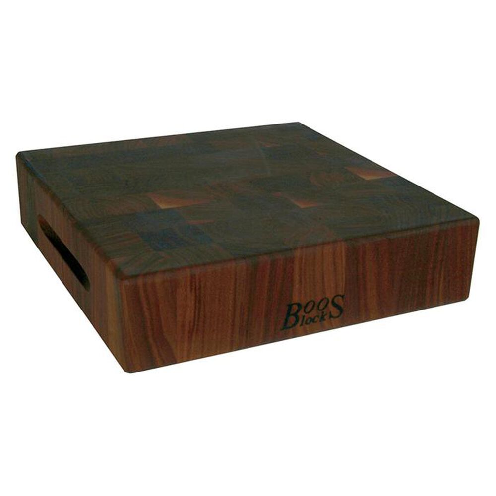 John Boos and Co Chopping Block 15" x 15" Cutting Board with Grips in Walnut, , large