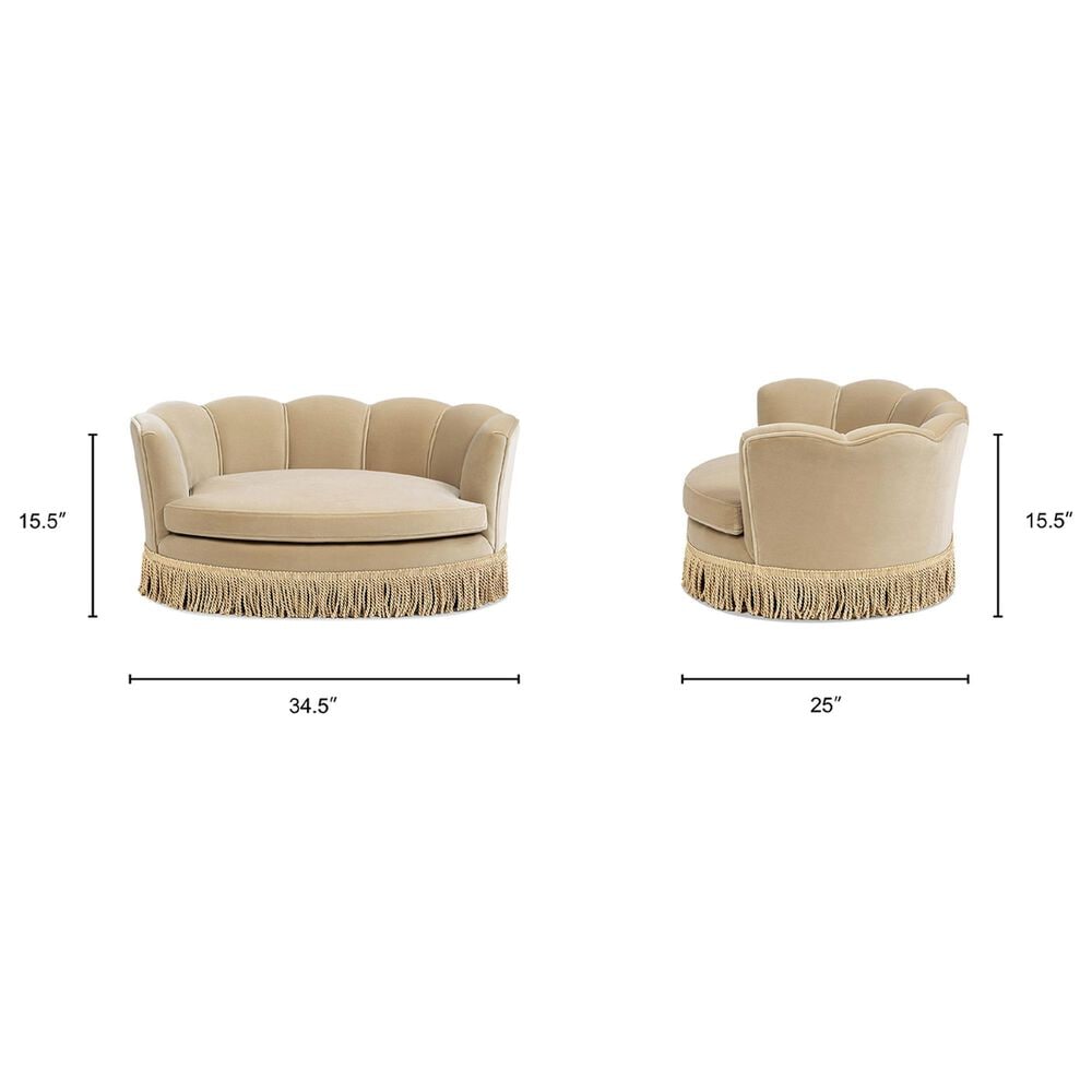 Jennifer Taylor Home Clara 34.5" Scalloped Pet Sofa Bed in Fawn Brown, , large