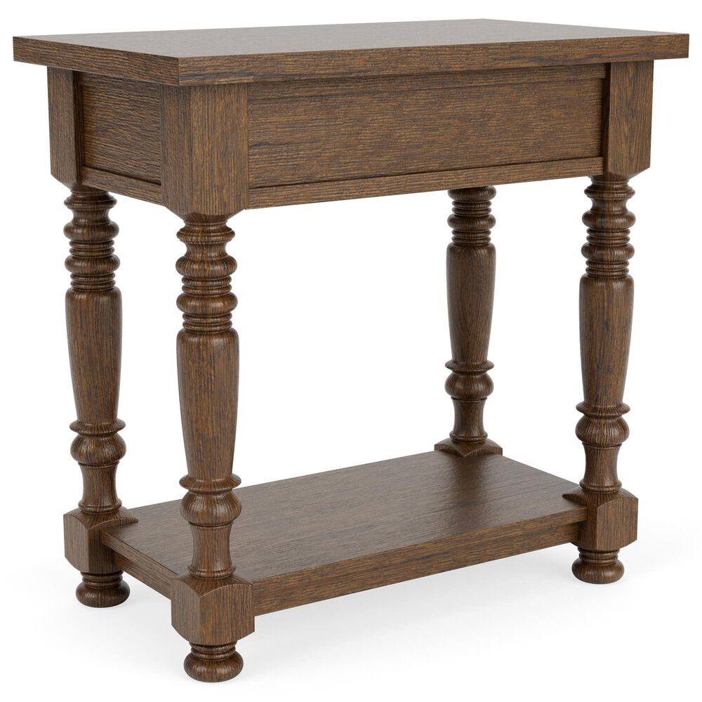 Riverside Furniture Eastlake Chairside Table in Whiskey Oak, , large