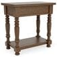 Riverside Furniture Eastlake Chairside Table in Whiskey Oak, , large