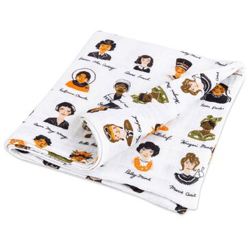 Babyletto Women In History Muslin Swaddle in White, , large