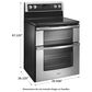 Whirlpool 6.7 Cu. Ft. Freestanding Electric Double Oven Range with Convection in Stainless Steel, , large