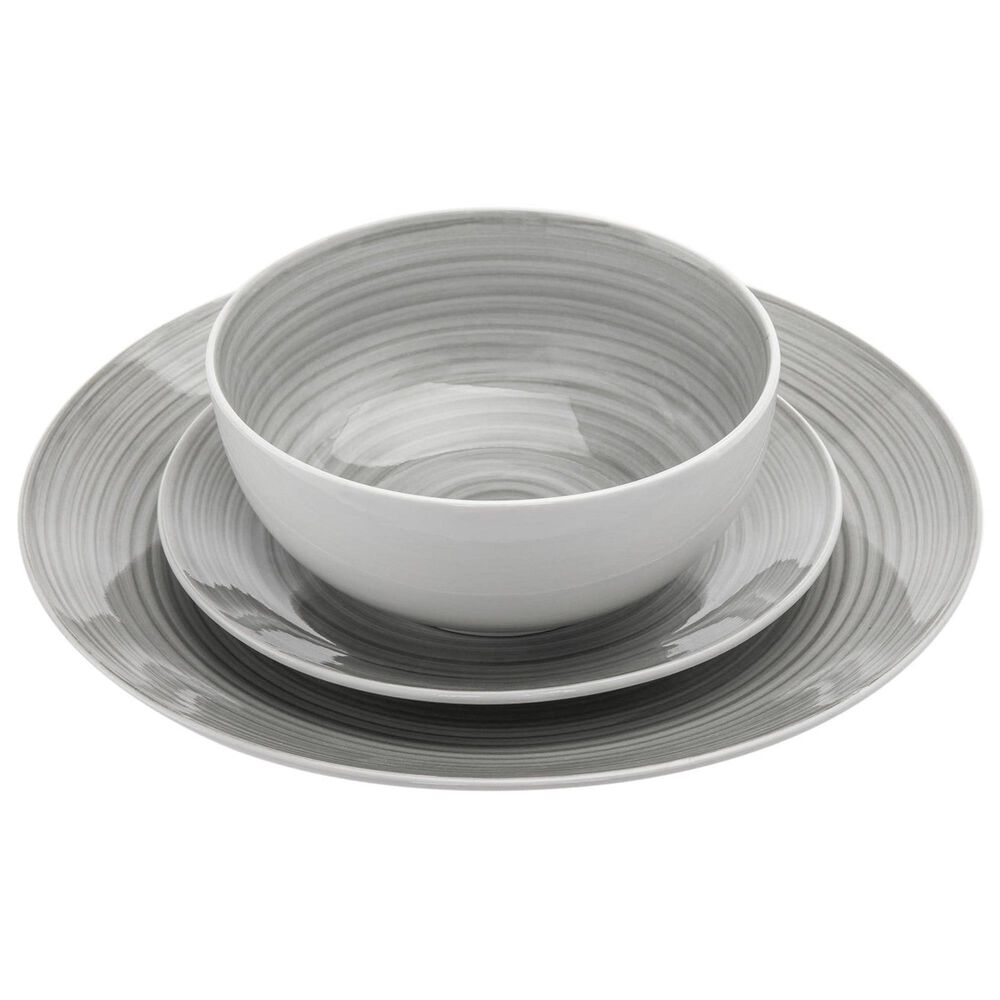 Godinger Silver Spiral 12-Piece Dinnerware Set in Grey, , large