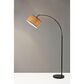 Adesso Burlap Arc Floor Lamp in Antique Bronze, , large