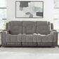 Ashley Mixed Motion Power Reclining Sofa in Shadow, , large