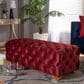 Baxton Studio Avara Bench Ottoman in Burgundy, , large