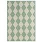 Nourison Positano Geometric Blue and Green 4" x 6" Indoor/Outdoor Area Rug, , large
