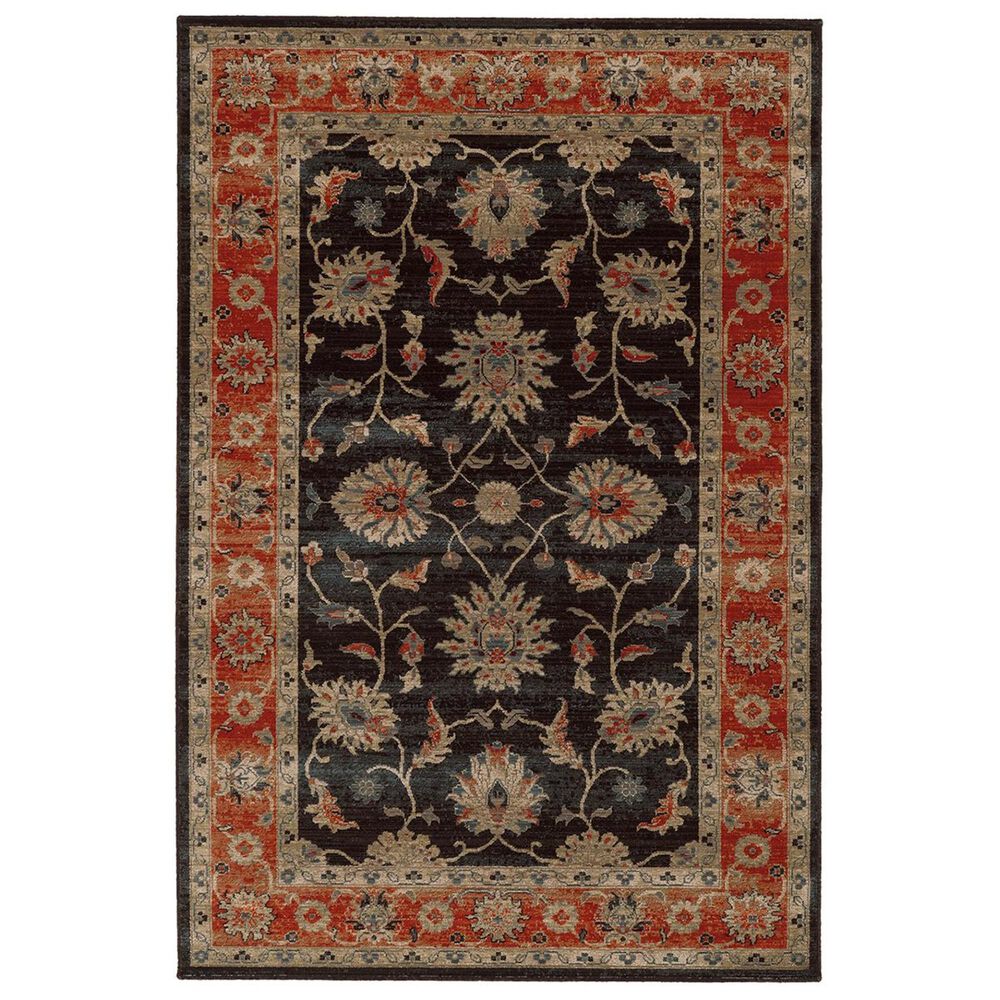 Oriental Weavers Vintage 634N2 5'3" x 7'6" Navy Area Rug, , large