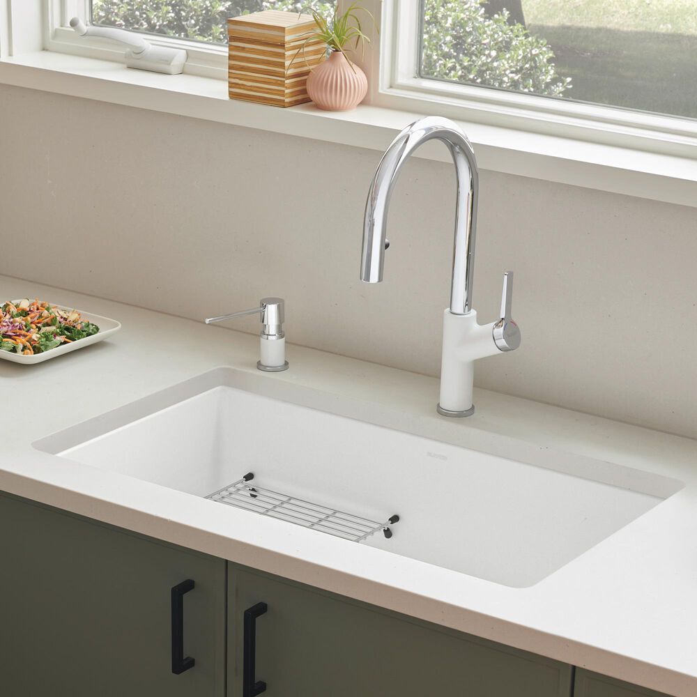 Blanco Precis 30&quot; Single Bowl Kitchen Sink in White, , large