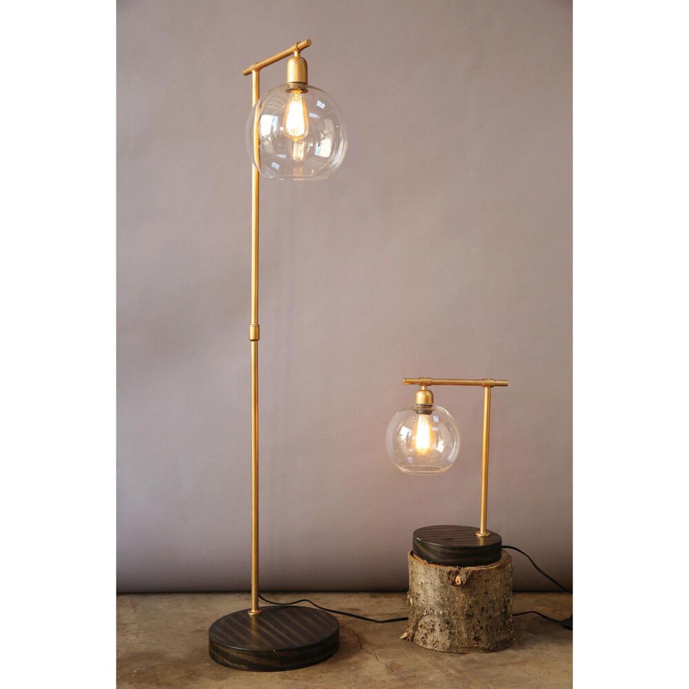 Creative Coop Caleb Floor Lamp in Antique Brass, , large