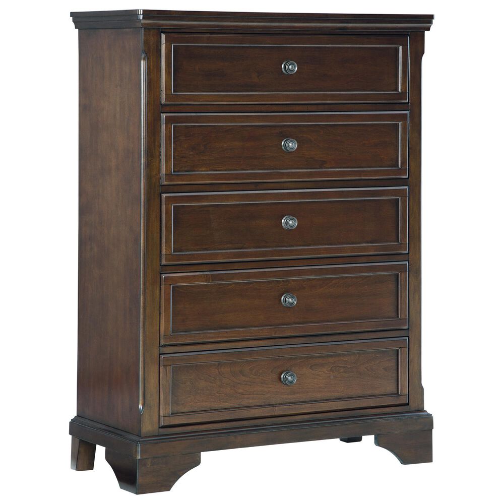 Ashley Trellington 4-Piece Queen Bedroom Set in Warm Brown Cherry, , large