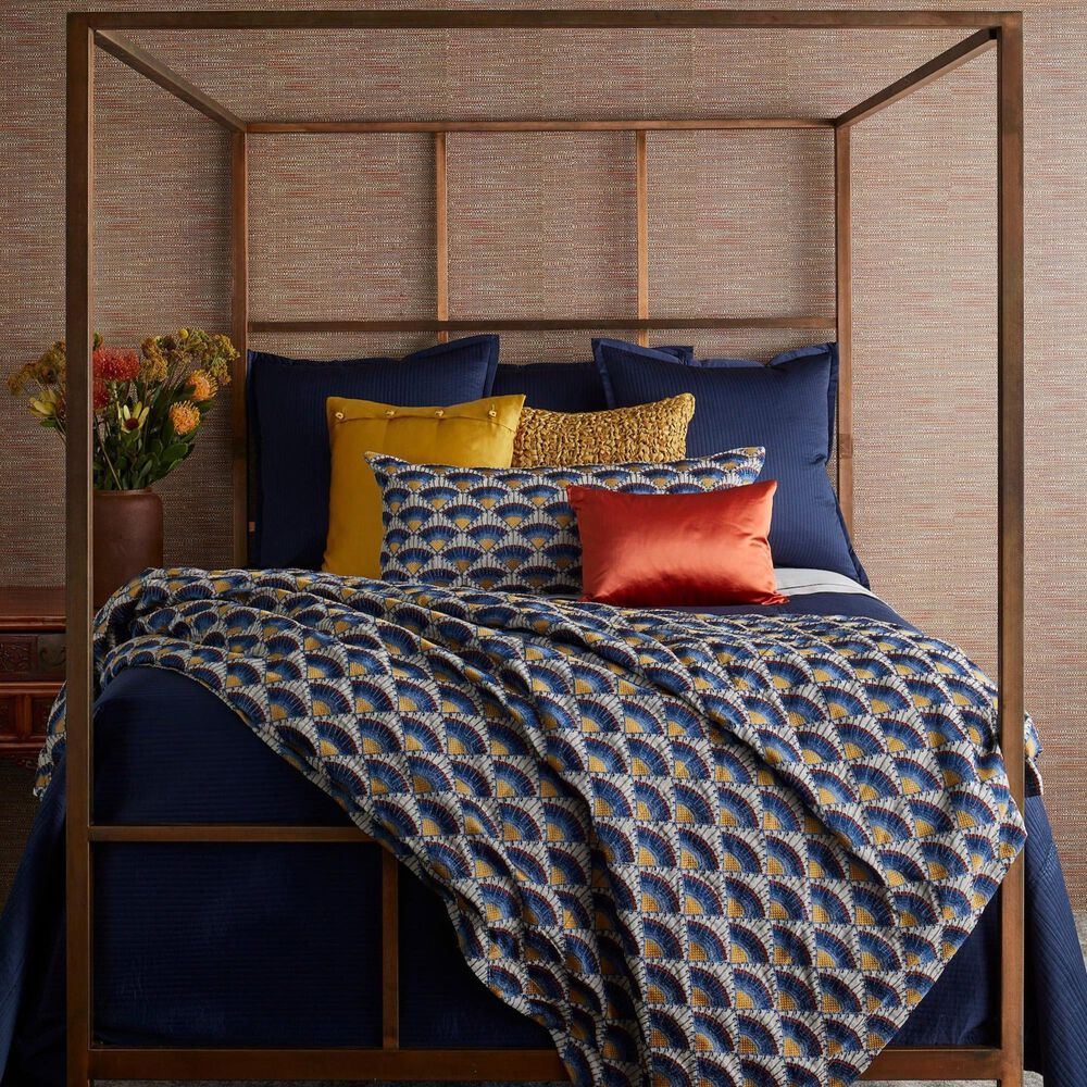 Ann Gish Linea 3-Piece Queen Coverlet Set in Navy, , large