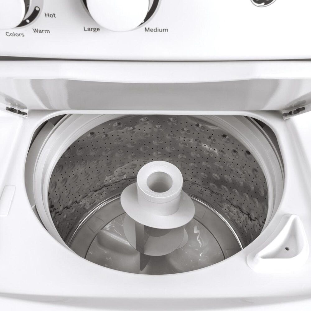 GE Appliances 27&quot; Spacemaker Stack Washer With Electric Dryer in White, , large