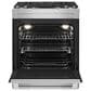 JennAir 6.2 Cu. Ft. Slide-In Dual Fuel Downdraft Range in Stainless Steel and Black, , large