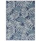 Nourison Garden Oasis Ivory and Navy 6" x 9" Indoor/Outdoor Area Rug, , large