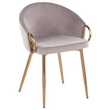 LumiSource Claire Accent Chair in Silver, , large