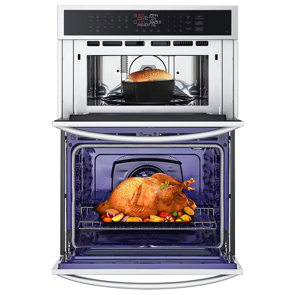LG 6.4 cu. ft. Smart Combi Wall Oven with Fan Convection, Air Fry, PrintProof? Stainless Steel, , large